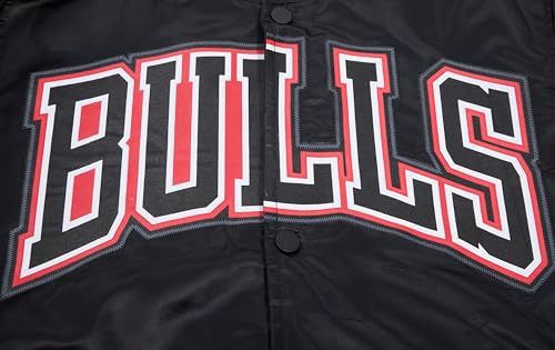 Pro Standard Mens NBA Chicago Bulls Classic Satin Jacket Black L - Image 4