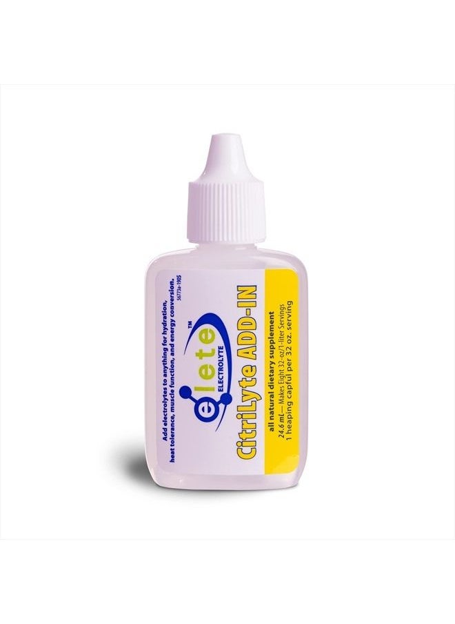 Elete Citrilyte Add-in elete CitriLyte Electrolyte Add-in Hydration Drops | Sodium, Magnesium, Potassium & Trace Minerals | Slight Lemon Flavor | Cramp Relief | Transform Any Drink into a Sports Drink, 24.6 mL  - Image 1