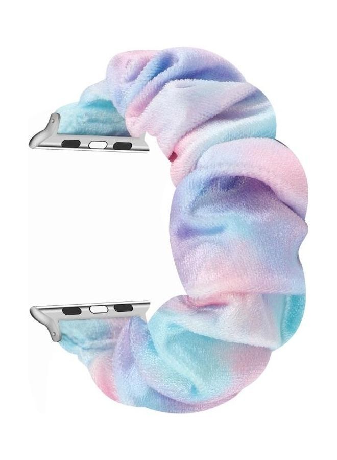 NIBEMINENT Flannel Hair Ring Replacement Watchband Multicolour - Image 1