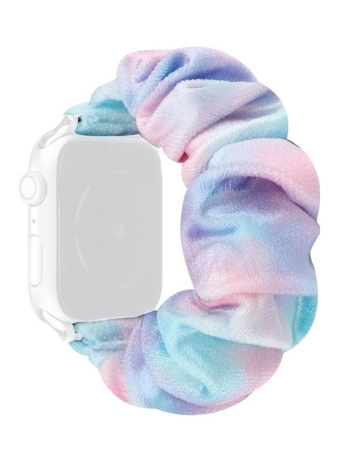 NIBEMINENT Flannel Hair Ring Replacement Watchband Multicolour - Image 4