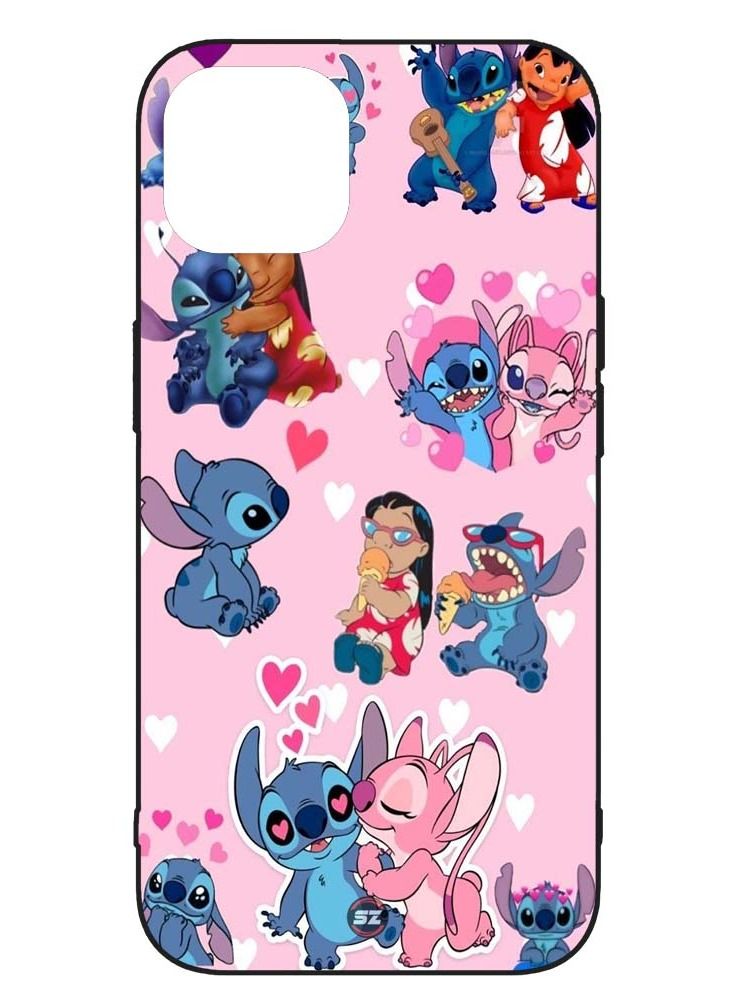 Service Zone Protective Printed Mobile Cover Lilo & Stitch Film Series For Apple iPhone 13 Pro Max 