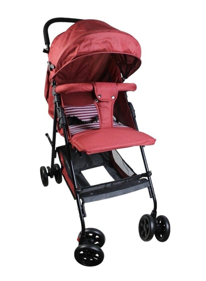 Toy Box Foldable Baby Stroller Reclining Seat For Sitting And Sleeping, Red - Image 3