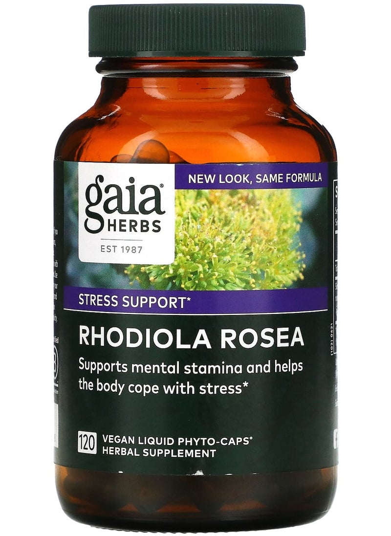 Gaia Herbs Rhodiola Rosea, 120 Vegan Liquid Phyto-Caps 