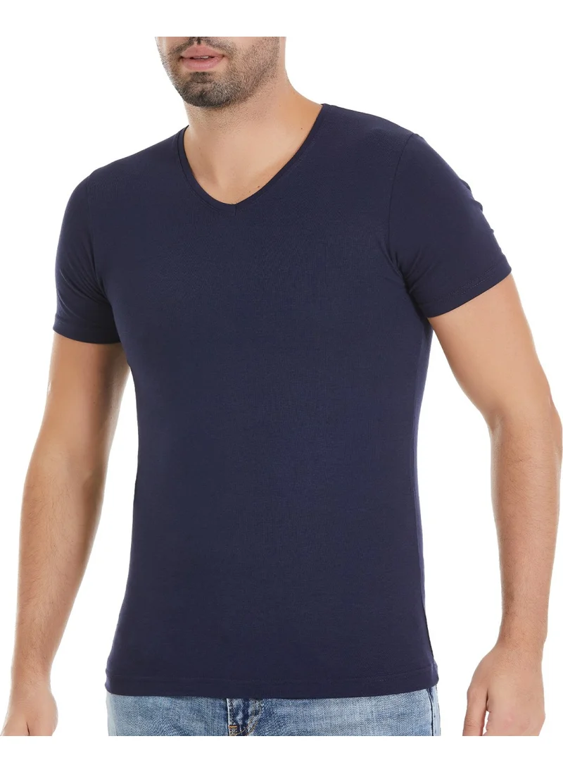 Yıldız Çamaşır Star Laundry Star Modal V Neck Men's T-Shirt Q150