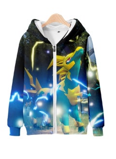 Palworld Phantom Beast Palu Game Zipper Hooded Sweatshirt 3D Printed Zipper for Adults and Children