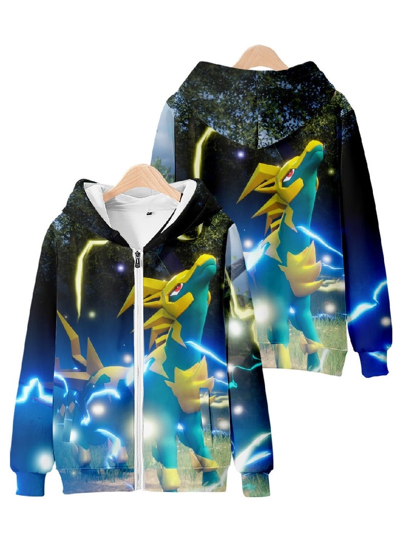 Generic - Palworld Phantom Beast Palu Game Zipper Hooded Sweatshirt 3D Printed Zipper for Adults and Children - Image 1