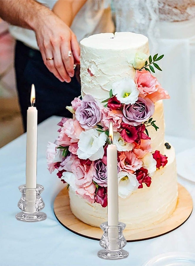 AL RAID Candlestick Holders Bulk - 4PCS Taper Candle Holders for Table Centerpiece - Thick Glass Candle Holders for Wedding, Party and Festival Decoration - Image 5