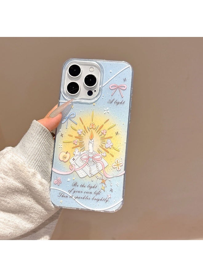 NIBEMINENT Protective TPU Case Cover For iPhone 16 Pro Max, Globe Candle - Image 1