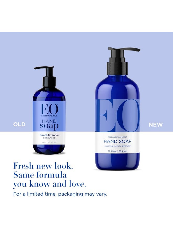 EO EO Liquid Hand Soap, 12 Ounce (Pack of 3), French Lavender, Organic Plant-Based Gentle Cleanser with Pure Essential Oils  - Image 2