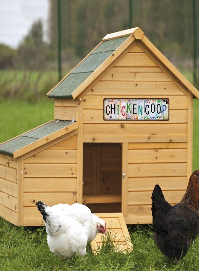 Bnesi Metal Vintage Chicken Coop Tin Decor Chicken Coops Street Signs Home Wall Decor for Living Room Bedroom Indoor Outdoor Chicken Decor for Coop Funny Outdoor (Retro, Medium) - Image 4