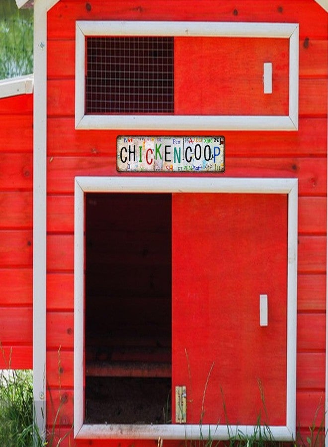 Bnesi Metal Vintage Chicken Coop Tin Decor Chicken Coops Street Signs Home Wall Decor for Living Room Bedroom Indoor Outdoor Chicken Decor for Coop Funny Outdoor (Retro, Medium) - Image 5