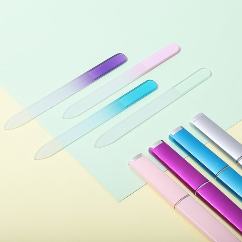 Blue Gradient Glass Nail File - 14cm Gentle Precise Filing with Protective Storage Box for Nail Technicians and DIY Enthusiasts - Image 4