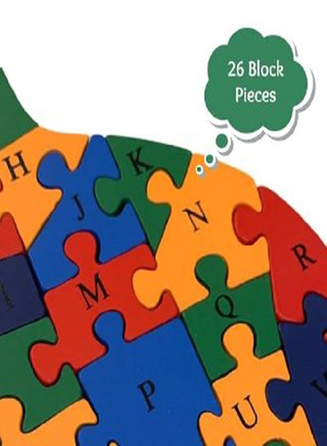 GITGRNTH 2 in 1 Multicolor Wooden Giraffe Shaped Alphabets A to Z & Numbers 1 to 26 Learning to Both Sides Puzzle 3D Jigsaw Block Puzzles for Preschool Kids 1+Yrs -Wooden Toy for Toddlers Boys Girls - Image 4