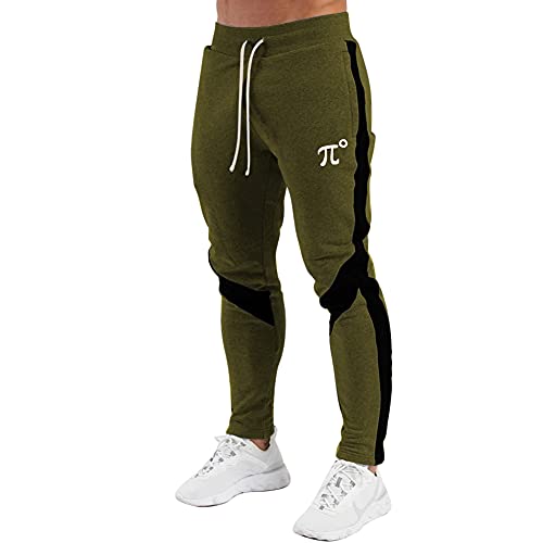 PIDOGYM Men's Track Pants,Slim Fit Athletic Sweatpants Joggers Trousers with Zipper Pockets Army Green - Image 1