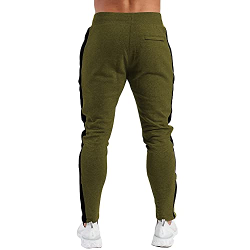 PIDOGYM Men's Track Pants,Slim Fit Athletic Sweatpants Joggers Trousers with Zipper Pockets Army Green - Image 3
