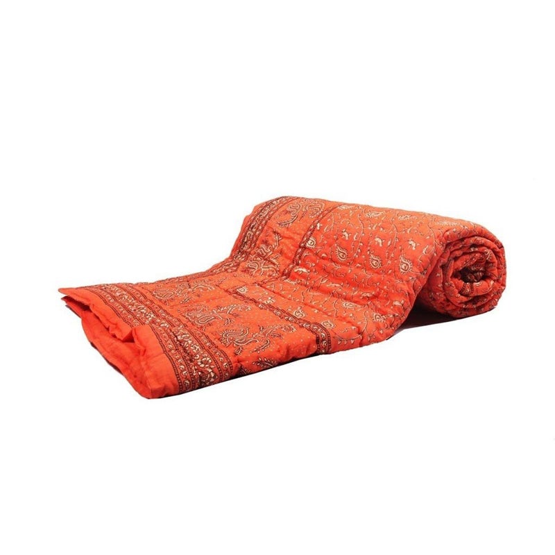 SAMRADHI Traditional Famous Jaipuri Beautiful Floral Print in Multi Colour Jaipuri Rajai/Razai/Quilt Double/Double Bed Quilt/Comforter/AC Quilt/AC Comforter - Image 1