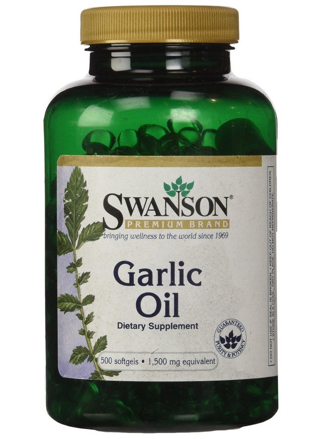 SWANSON Garlic Oil Equivalent To 1500 Milligrams 500 Sgels - Image 1