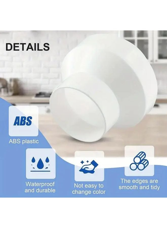 ABS Ventilation Pipe Diameter Adapter 80 100 For Hot And Cold Vents Exhaust Smoke - Image 3
