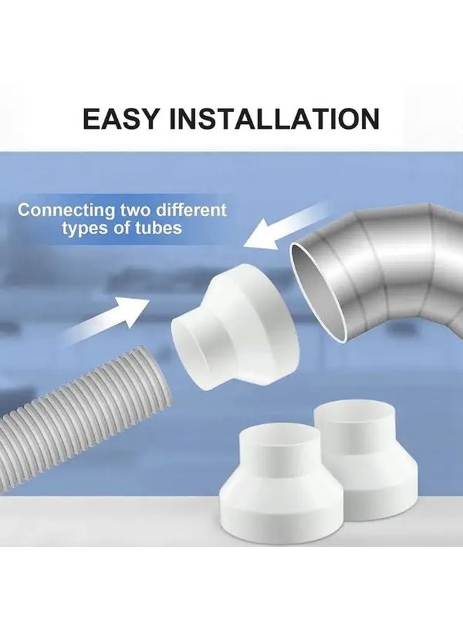 ABS Ventilation Pipe Diameter Adapter 80 100 For Hot And Cold Vents Exhaust Smoke - Image 2
