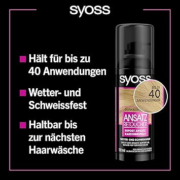 Syoss Rug Retoucher Concealer Spray Dark Blonde Level 1 3 x 120 ml Root Spray Covers Darker and Grey Renewable Roots Root Colour Lasts Until The Next Hair Wash - Image 3