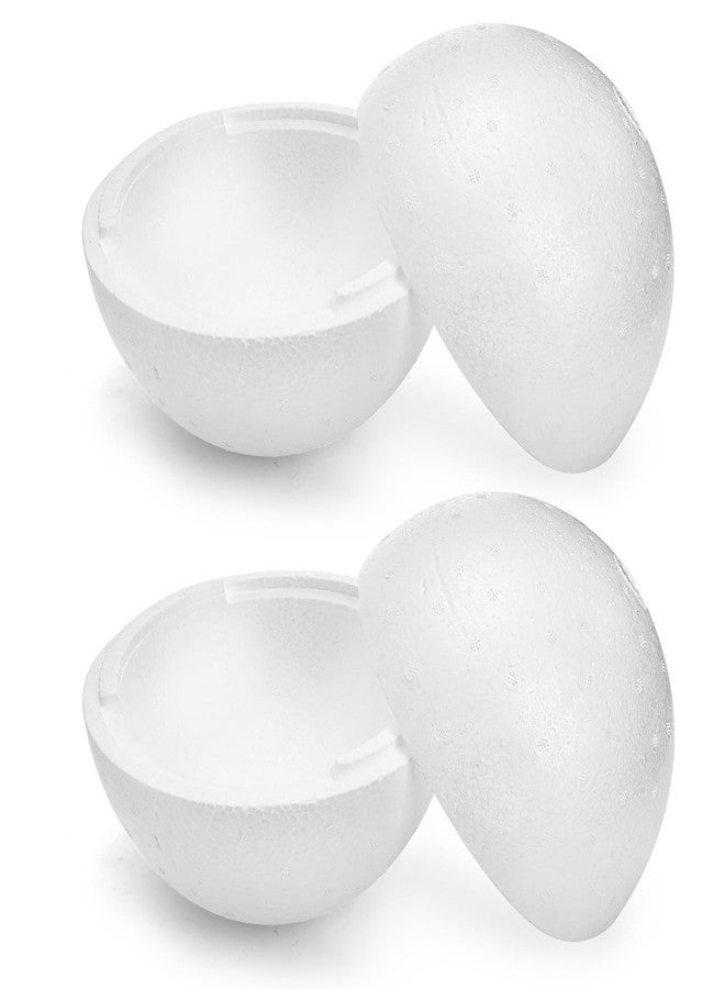 ZOOFOX 4 Pack Styrofoam Half Sphere, Large Hollow Half Ball for DIY Crafts, White Foam Dome for Art Supplies, 7.6 Inch - Image 5