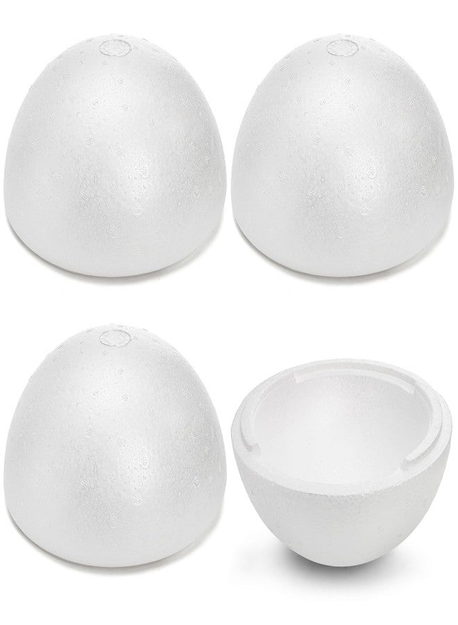 ZOOFOX 4 Pack Styrofoam Half Sphere, Large Hollow Half Ball for DIY Crafts, White Foam Dome for Art Supplies, 7.6 Inch - Image 1