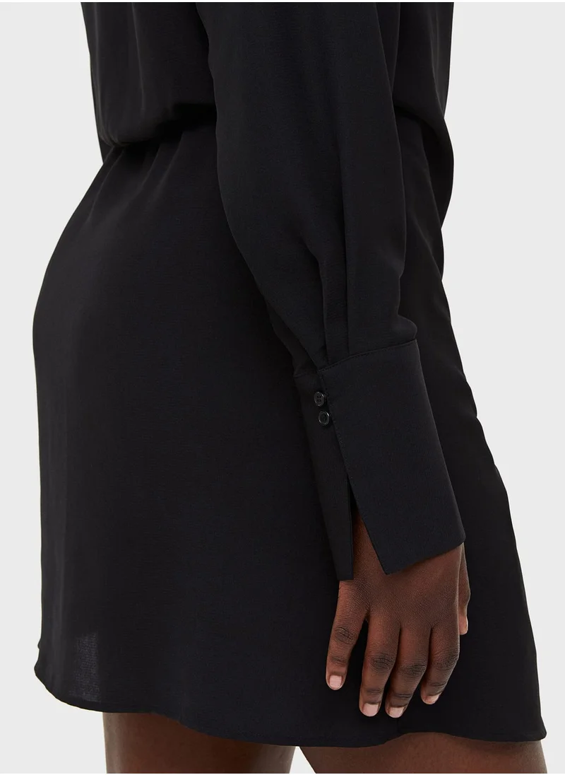 H&M Black Wrap Mini Dress