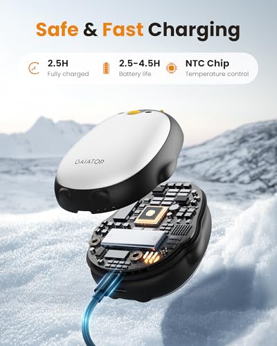 Gaiatop Magnetic Hand Warmers Rechargeable 2 Pack, 3 Settings Cute Pocket Penguin, Fast Hot Hands Reusable Portable Electric Heater for Camping Hunting Golf, Stocking Stuffers Gifts for Women Men - Image 5