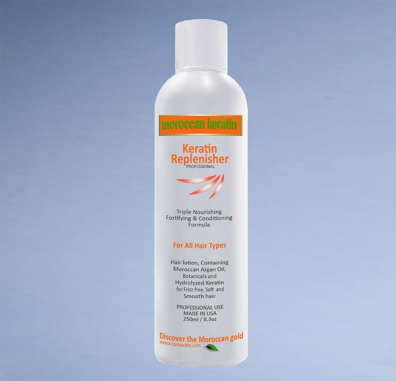 MOROCCAN KERATIN Keratin Replenisher Hair Infusion Leave-in Conditioner Treatment Great Value 250ml (8oz) Fast Application Instant Results