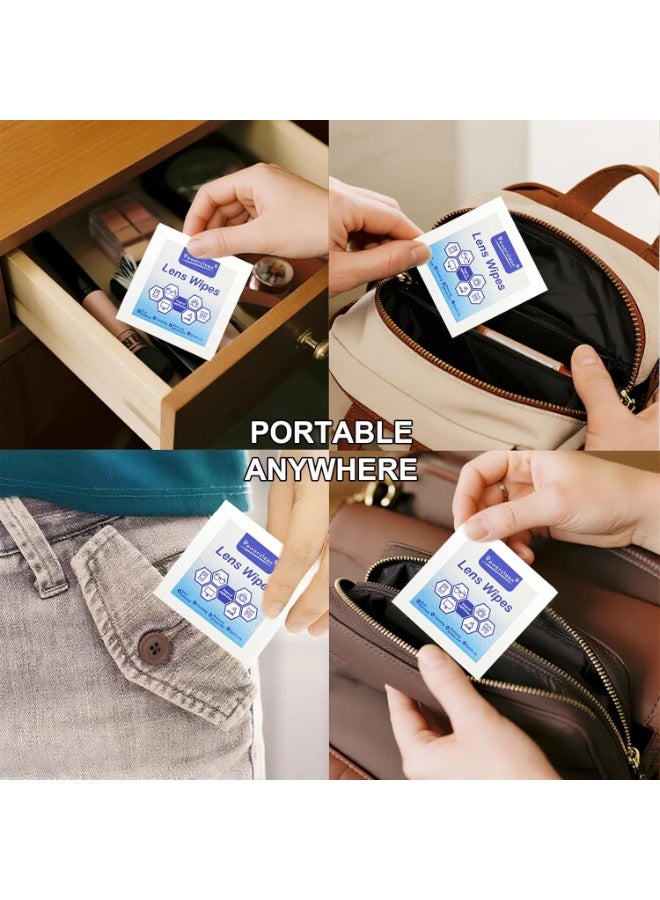 POWER CLEAN Lens Cleaning Wipes 100 Pack – Individually Wrapped Pre-Moistened Glasses Cleaner, Streak-Free & Anti-Fog Wipes for Eyeglasses, Screens, Camera Lenses & Phones - Image 4