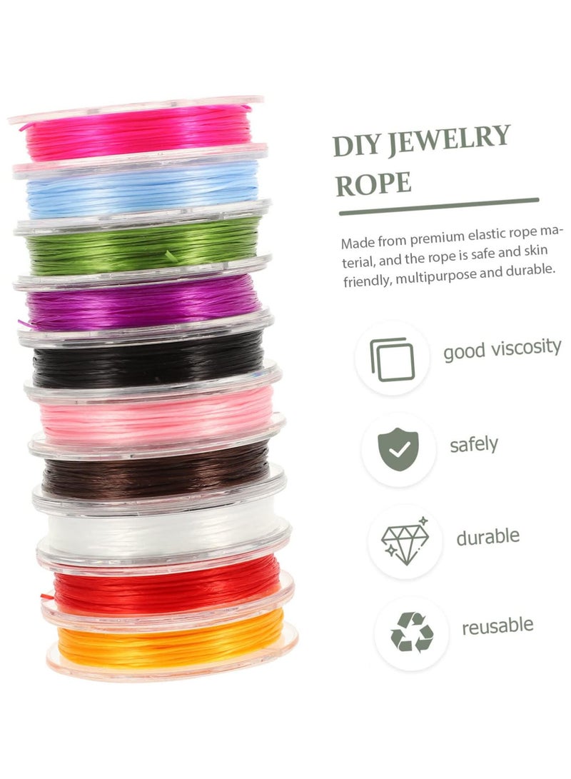 GGOOT 10 Rolls Thread Jewelry Bracelets Bangle Bracelet Elastic Bracelets Fishing String Stainless Steel Wire Crystal Beading Cords Elastic Bracelet String Bracelet String Elastic Beaded - Image 3