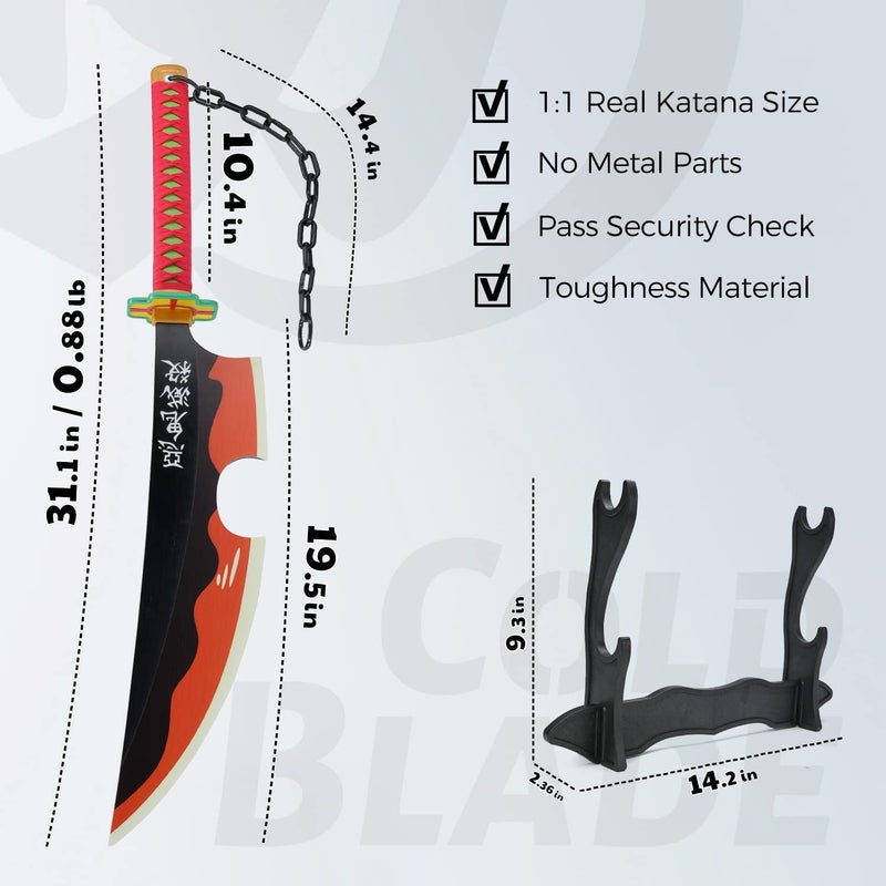Cold Blade Two Anime Swords - 31 inches Anime Katana Replica with Belt and Stand - Tianyuans - Image 4