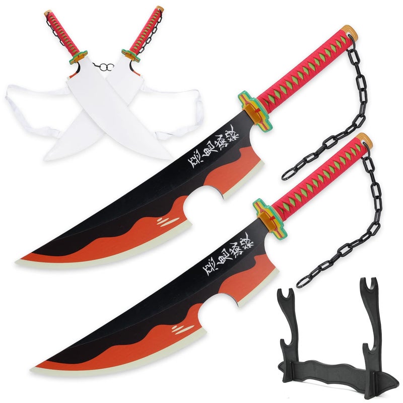Cold Blade Two Anime Swords - 31 inches Anime Katana Replica with Belt and Stand - Tianyuans - Image 1