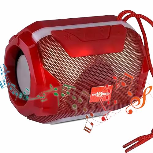 Pick Ur Needs Wireless Rechargeable Mega Bass Portable Bluetooth Speaker | Water Proof | Splash Proof | Premium Speaker Compatible with All Mobile Phone (Red) - Image 1