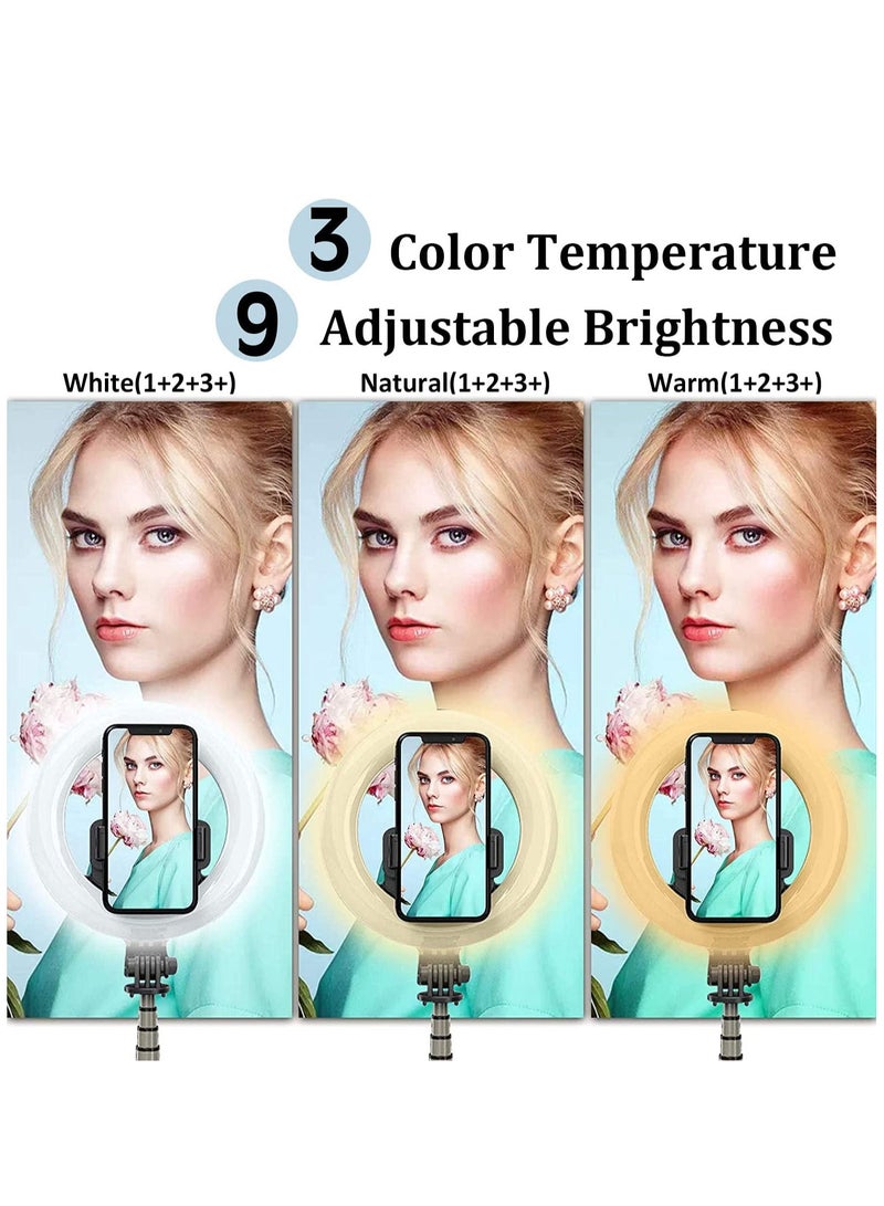 LEDIN L07 Wireless Bluetooth Selfie Stick Foldable Handheld Remote Shutter Tripod with 5 inch LED Ring Light for Live Stream - Image 2