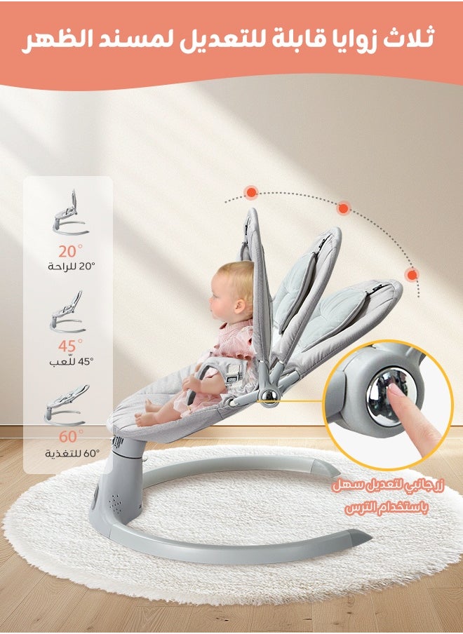 Riolio Electric Baby Rocker with 5 Speeds – Multi-Functional Baby Rocking Chair with Music, Bluetooth & Remote – Comfortable Infant Seat for Soothing  - Image 3