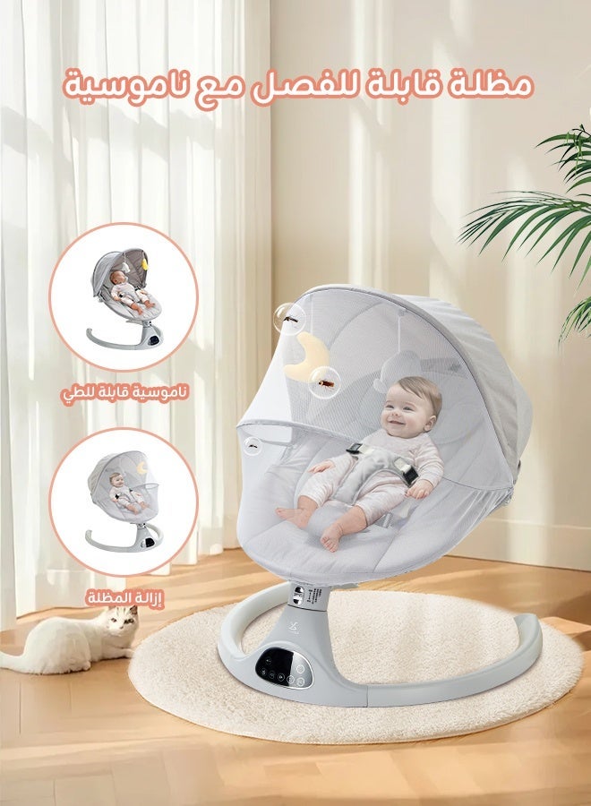 Riolio Electric Baby Rocker With 5 Speeds – Multi-Functional Baby Rocking Chair with Music, Bluetooth & Remote – Comfortable Infant Seat for Soothing - Image 5