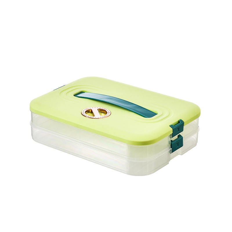 Frozen Dumpling Box Multi-Layer Household Refrigerator Quick-Frozen Dumpling Box Tray Frozen Chicken Wings Steamed Steamed Studs Fresh Storage Box - Image 1