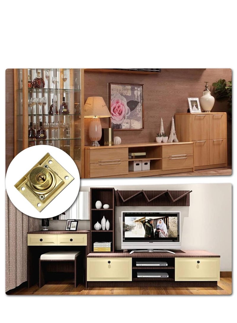 سيوسي أقفال خزانة الملفات، قفل سطح المكتب بطول أسطوانة نحاسية 7/8 بوصة، قفل درج مقاوم للصدأ للمكتب مع 4 قطع مفاتيح لخزانة مكتب الخزانة، صندوق البريد، الخزائن، الخزائن، مع براغي التثبيت - Image 3