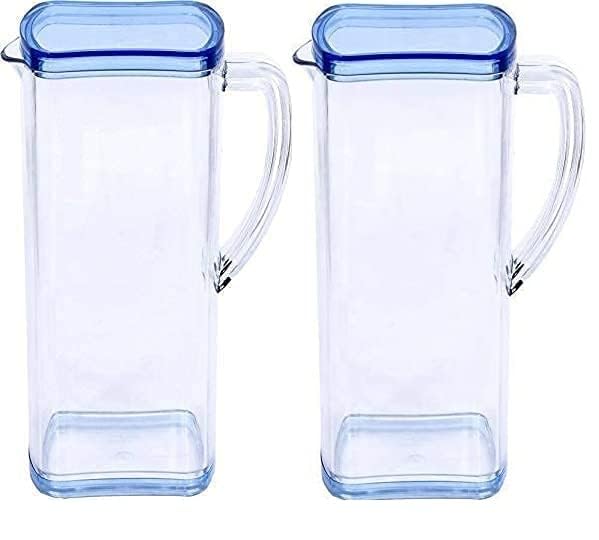 KD ZONE Plastic Water Jug Versatile Square Carafe - 2L Capacity for Drinks Square Water Jug Square Water Pitcher 2000ml - Image 4