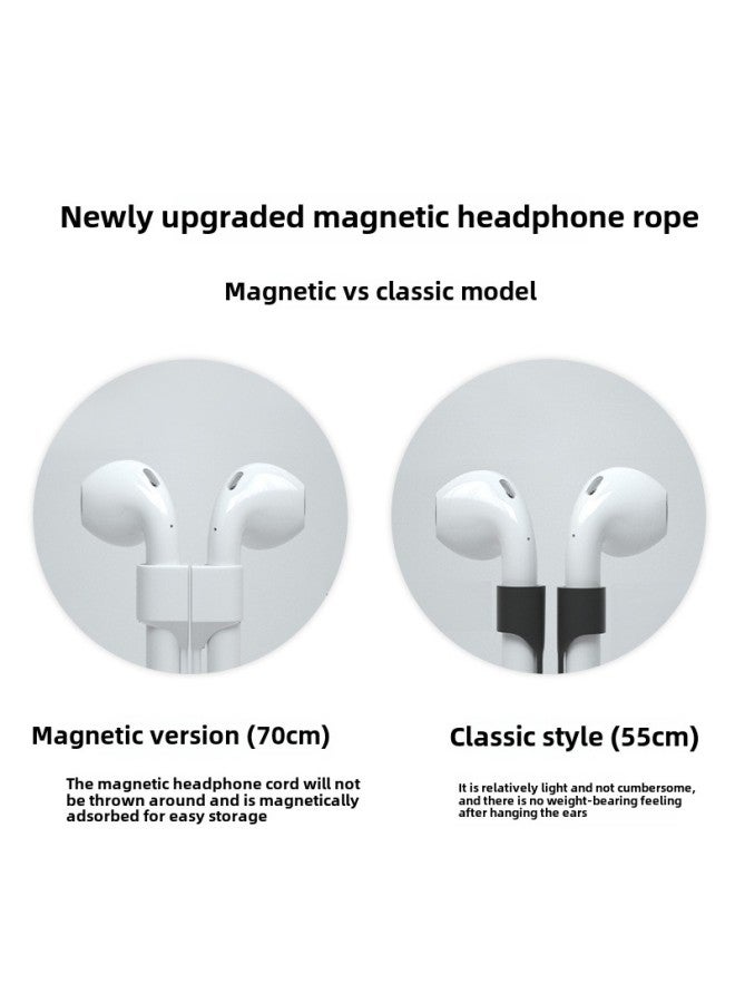 Wireless Headset Anti-lost Rope For Apple Airpods Bluetooth Headset Cable Magnetic Pro2 Generation Holder For huawei O-Memory Capacity:Black [classic] ReinForced And Not Easy To Break - Earphones Anti-lost Rope  - Image 3