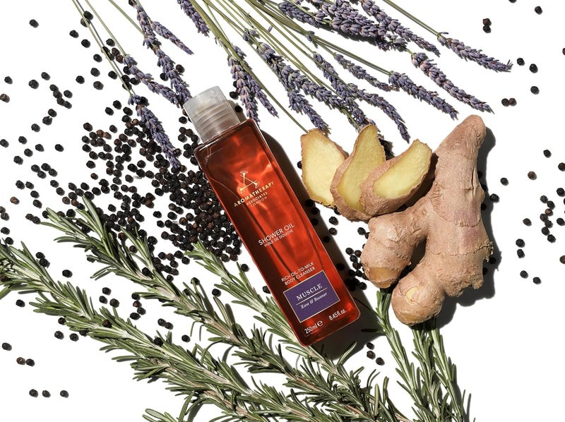 Aromatherapy Associates DeStress Muscle Shower Oil Powerful Blend of Rosemary Ginger and Black Pepper Essential Oils to Soothe and Heal the Body 845 fl oz - Image 2