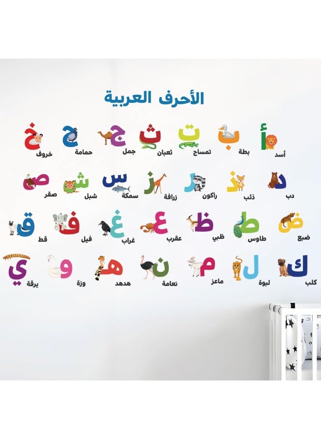 Arabic Alphabet Wall Decals, 28 Letters Stickers - Educational Peel & Stick Wall Art for Kids Bedroom, Nursery & Classroom Decor - Image 5
