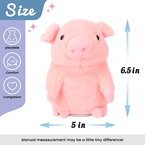 Hopearl Talking Pig Repeats What You Say Piggy Nodding Electric Interactive Animated Toy Speaking Plush Buddy Gift for Toddlers Pink 65 - Image 5