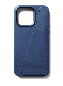 Mujjo Mujjo Leather Wallet Case for iPhone 16 Pro - Premium European Leather Case with Card Pocket, Phone & Camera Lens Protection, Compatible (Blue)  - Image 2