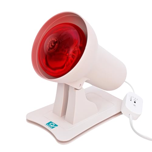 Q DEVICES 150W Infrared Heat Lamp for Pain Relief – Medical Grade Red Light Therapy for Muscle Recovery, Colds & Strains – Portable Physiotherapy Device with Adjustable Tilting Head, 1 Year Warranty - Image 1