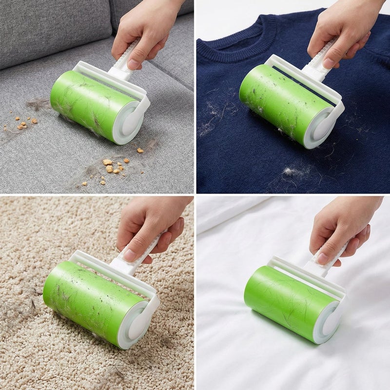 MINGZEE STORE Reusable Washable Lint Roller 5 Pack, Sticky Travel Lint Roller, Portable Compact Pet Hair Remover Cleaner with Cover for Clothes, Pet Hairs, Carseats, Include Mini and Medium Size - Image 2