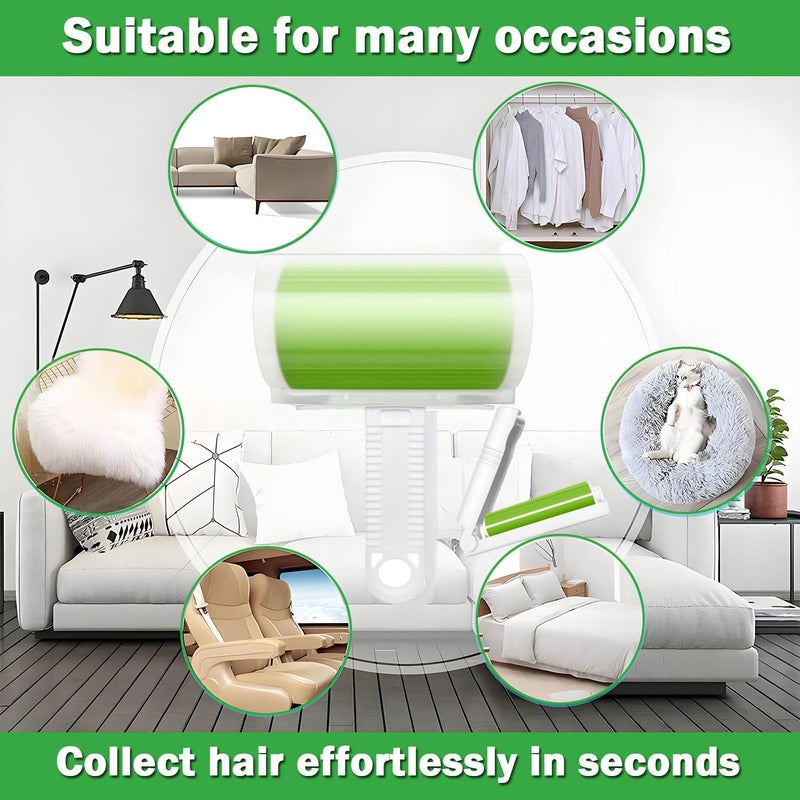 MINGZEE STORE Reusable Washable Lint Roller 5 Pack, Sticky Travel Lint Roller, Portable Compact Pet Hair Remover Cleaner with Cover for Clothes, Pet Hairs, Carseats, Include Mini and Medium Size - Image 5