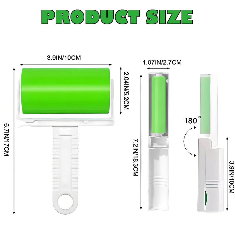 MINGZEE STORE Reusable Washable Lint Roller 5 Pack, Sticky Travel Lint Roller, Portable Compact Pet Hair Remover Cleaner with Cover for Clothes, Pet Hairs, Carseats, Include Mini and Medium Size - Image 4