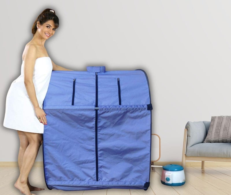 Kawachi Kawachi Portable Folding Safe Personal Steam Bath for Relaxation at Home Rejuvenator Lightweight Indoor Full Body Detox Therapy SteamSauna Spa Tent - Image 1